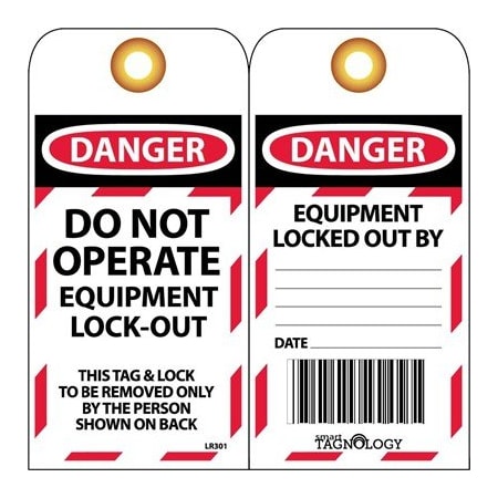 Rfid Tag, Danger Do Not Operate Equipment Lock Out, Pk10